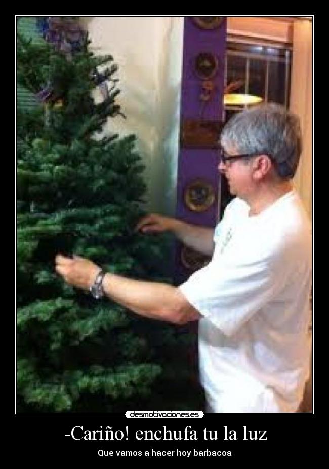 -Cariño! enchufa tu la luz - Que vamos a hacer hoy barbacoa