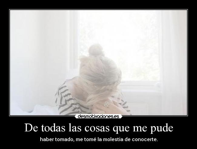 De todas las cosas que me pude - 