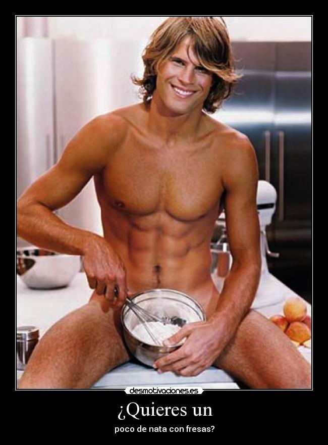 ¿Quieres un - poco de nata con fresas?