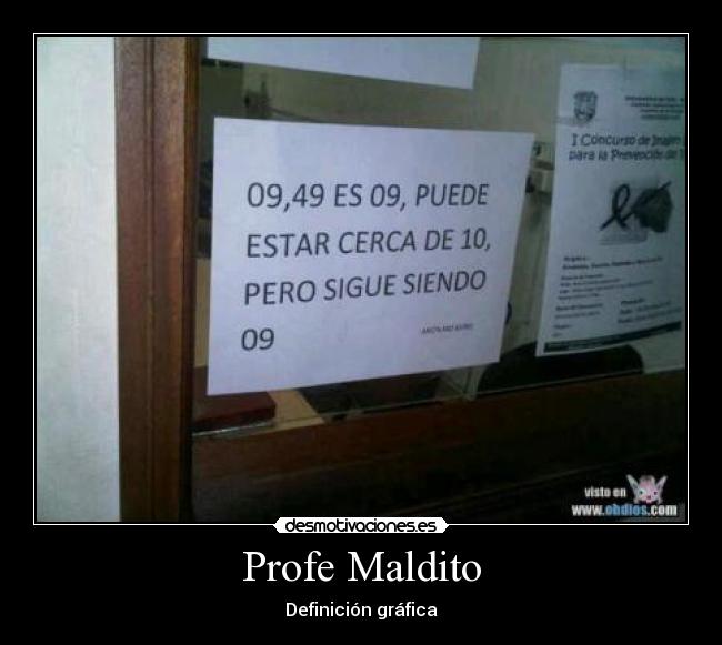 Profe Maldito - Definición gráfica