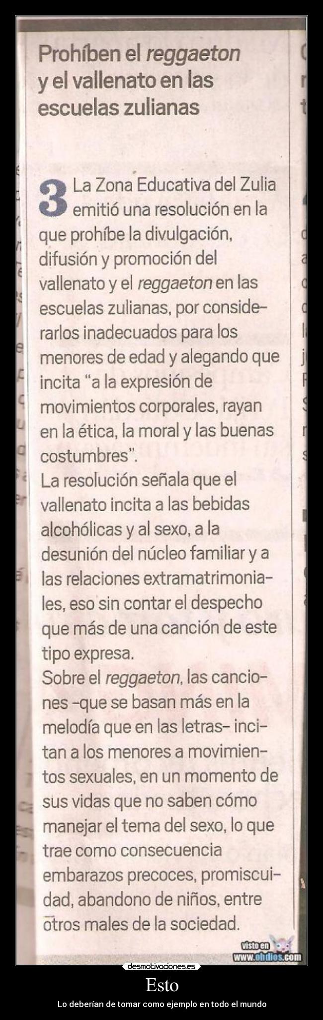 Esto - Lo deberían de tomar como ejemplo en todo el mundo