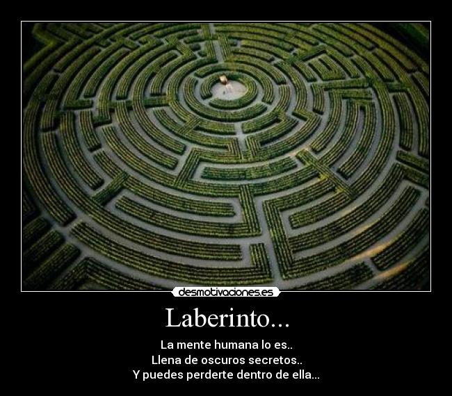 Laberinto... - La mente humana lo es..
Llena de oscuros secretos..
Y puedes perderte dentro de ella...