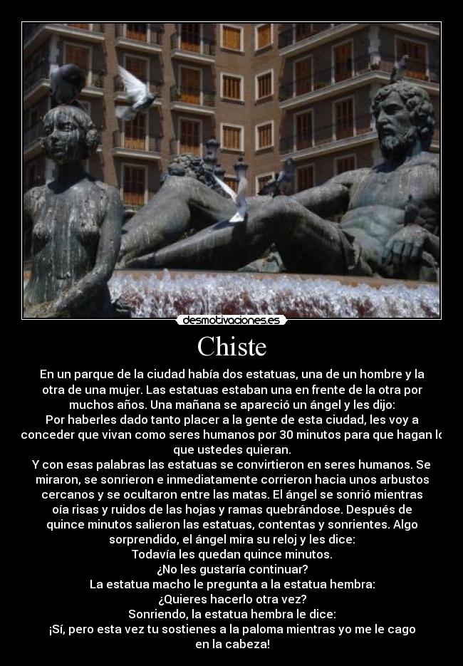 carteles chiste chiste estatuas desmotivaciones