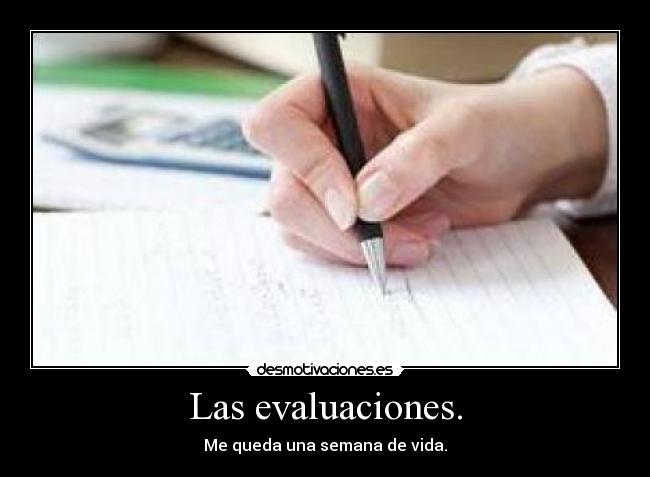 Las evaluaciones. - 