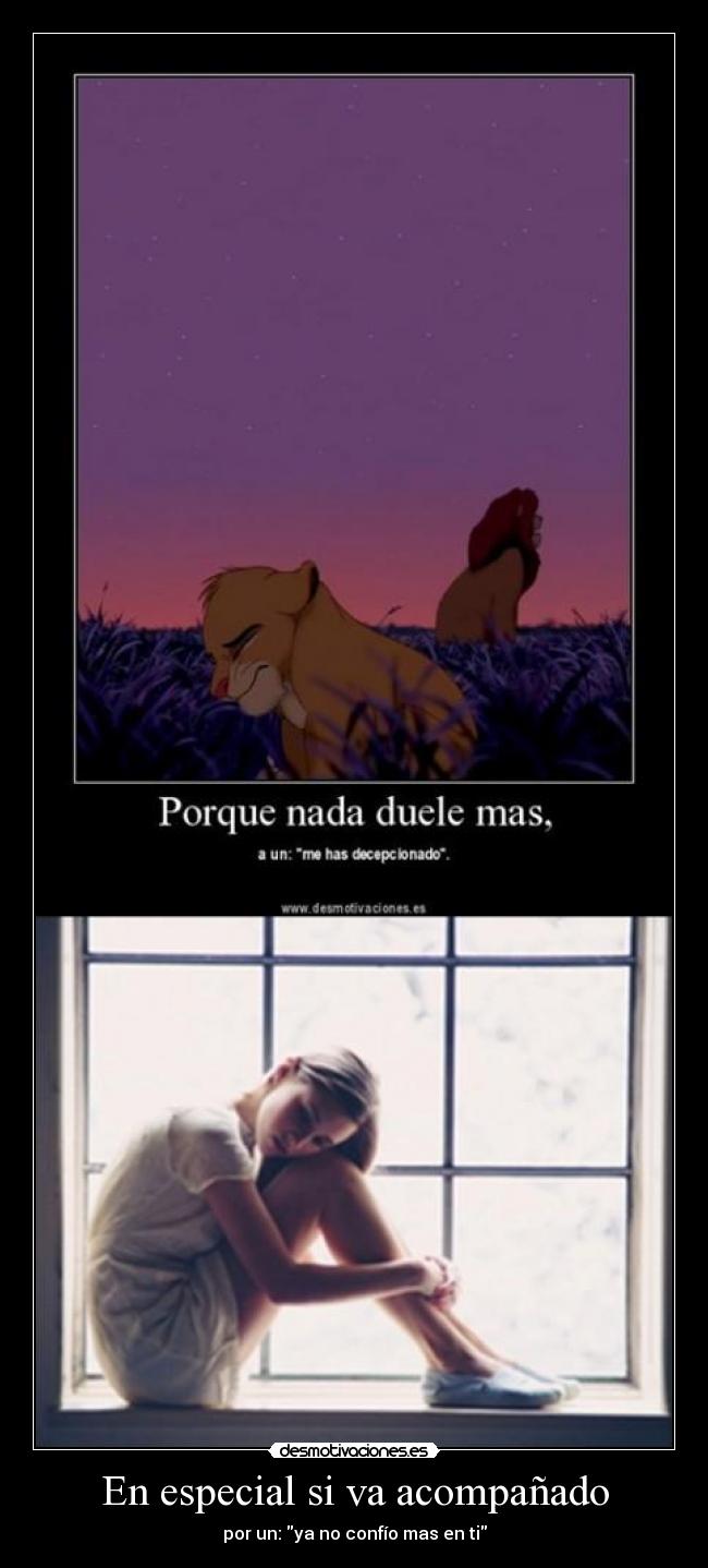 En especial si va acompañado - 