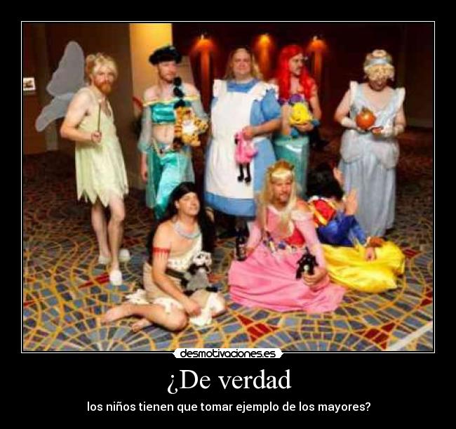 ¿De verdad - los niños tienen que tomar ejemplo de los mayores?