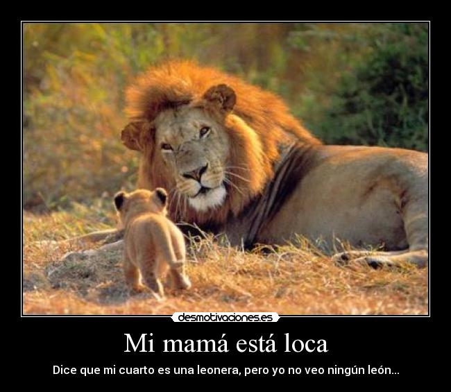 Mi mamá está loca - Dice que mi cuarto es una leonera, pero yo no veo ningún león...