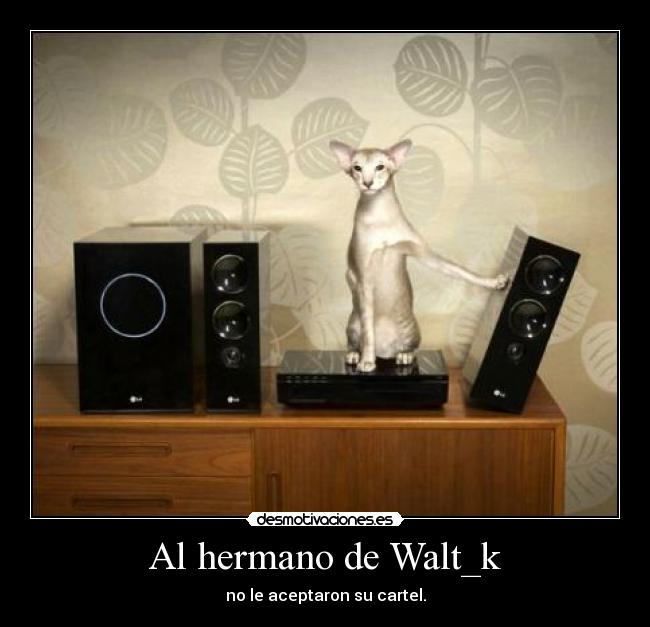 Al hermano de Walt_k - no le aceptaron su cartel.