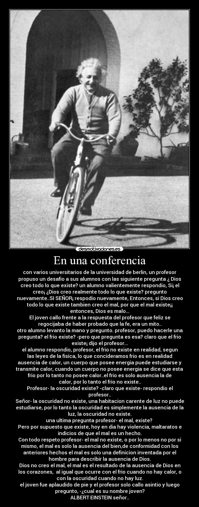 En una conferencia -