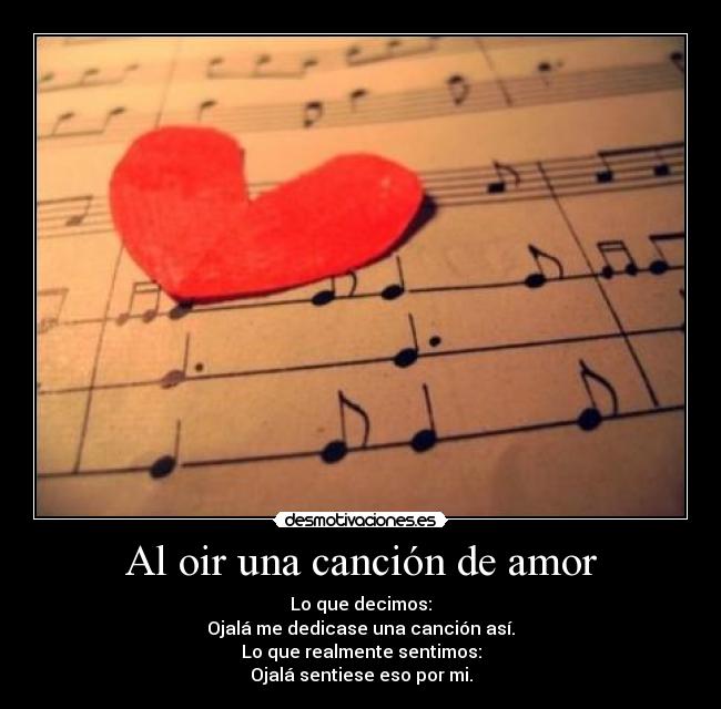 Al oir una canción de amor - 