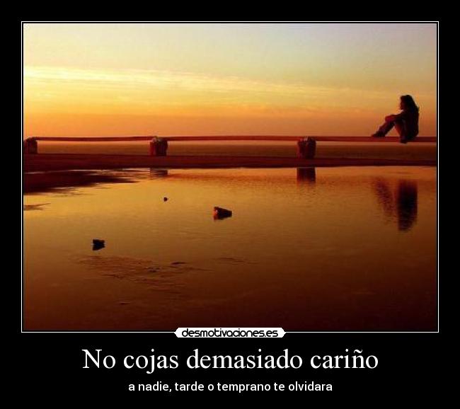 No cojas demasiado cariño -