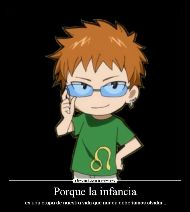 carteles infancia loki infancia fairy tail desmotivaciones