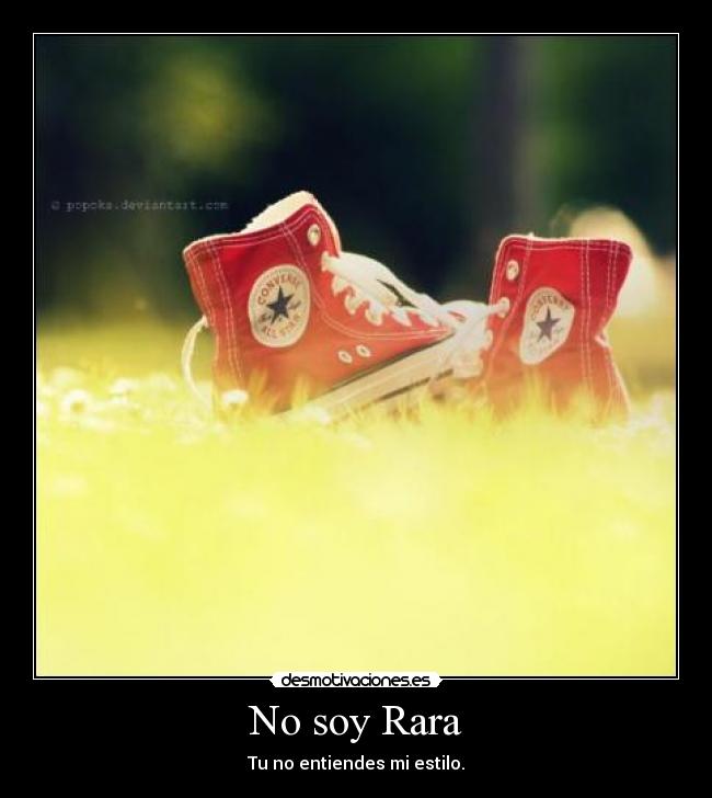 No soy Rara - Tu no entiendes mi estilo.