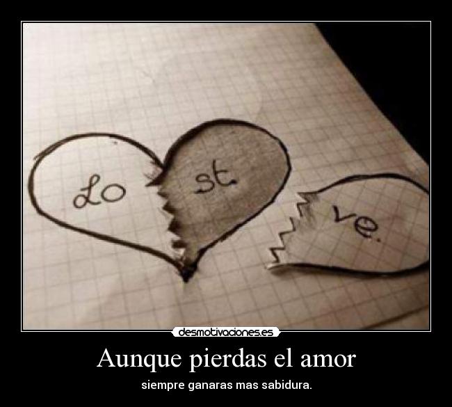 Aunque pierdas el amor -