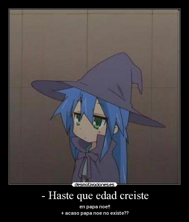 carteles anime otaku manga konata navidad papa noel lucky star bruja kawaii moe ova desmotivaciones