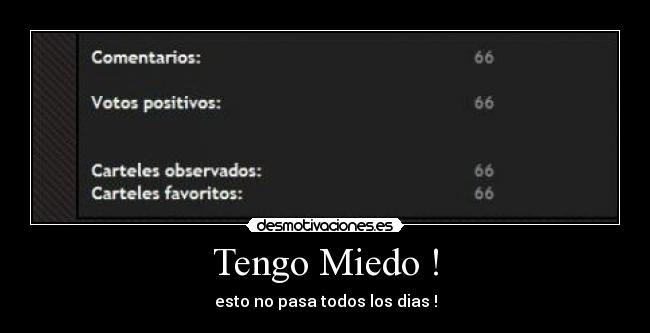Tengo Miedo ! -