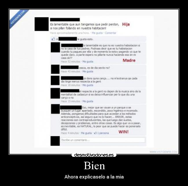 Bien - Ahora explicaselo a la mia