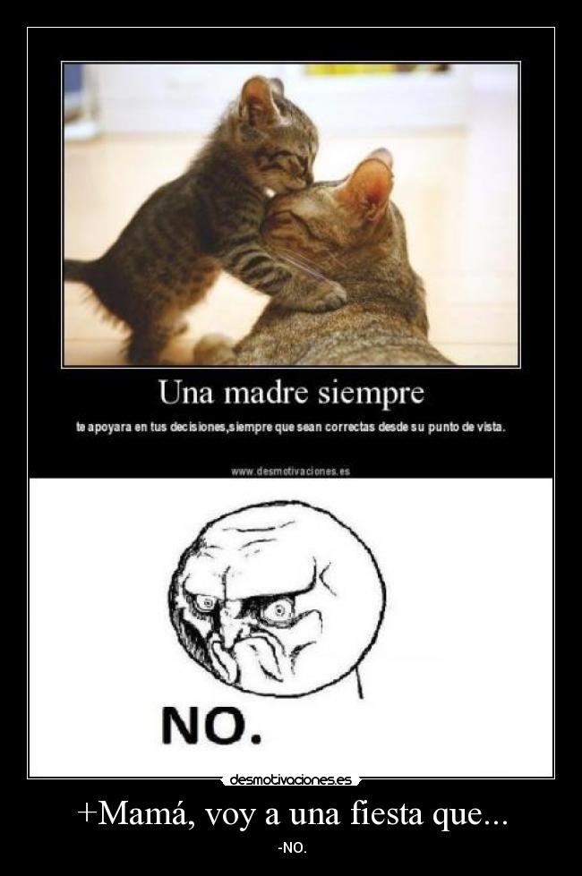+Mamá, voy a una fiesta que... - -NO.