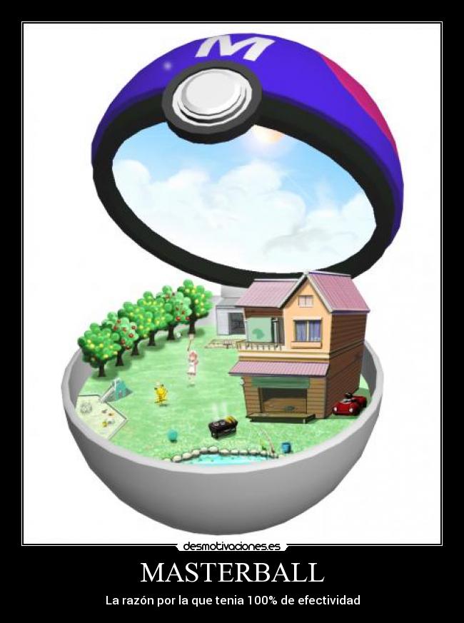 carteles pokemon masterball pokeball efectiva capturar todos desmotivaciones