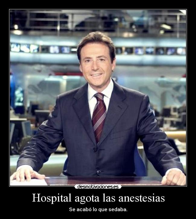 Hospital agota las anestesias -
