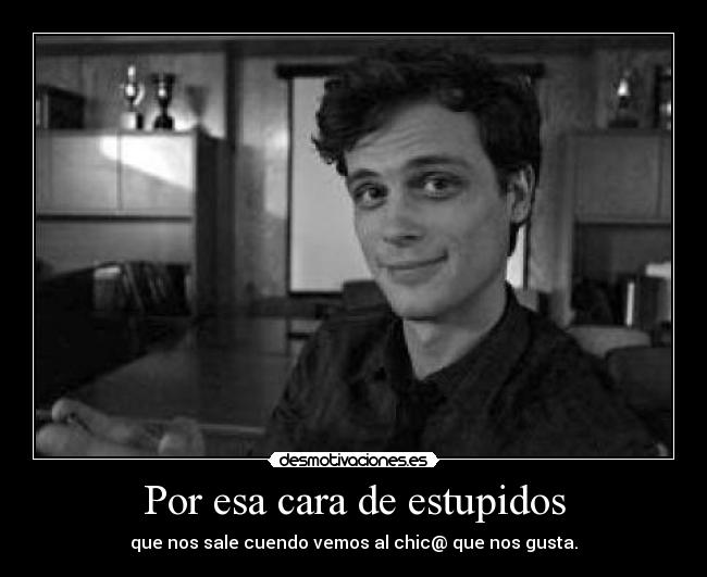 Por esa cara de estupidos -