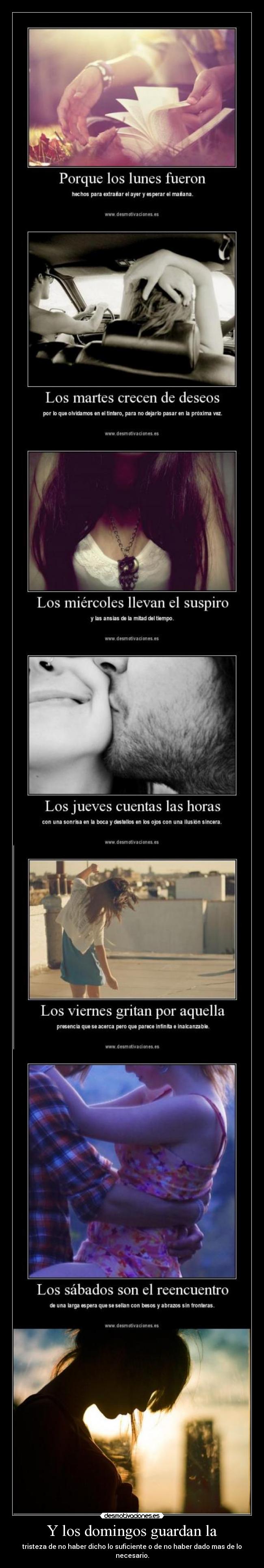 carteles mega cartel con los dias semana sweetdream09 mas guapa todas intruders desmotivaciones