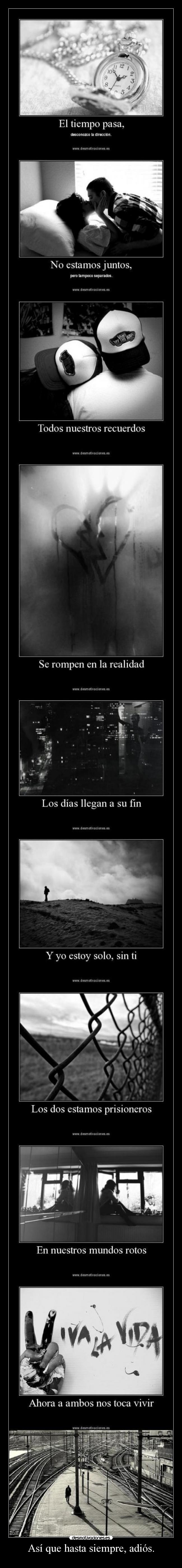 Así que hasta siempre, adiós. -