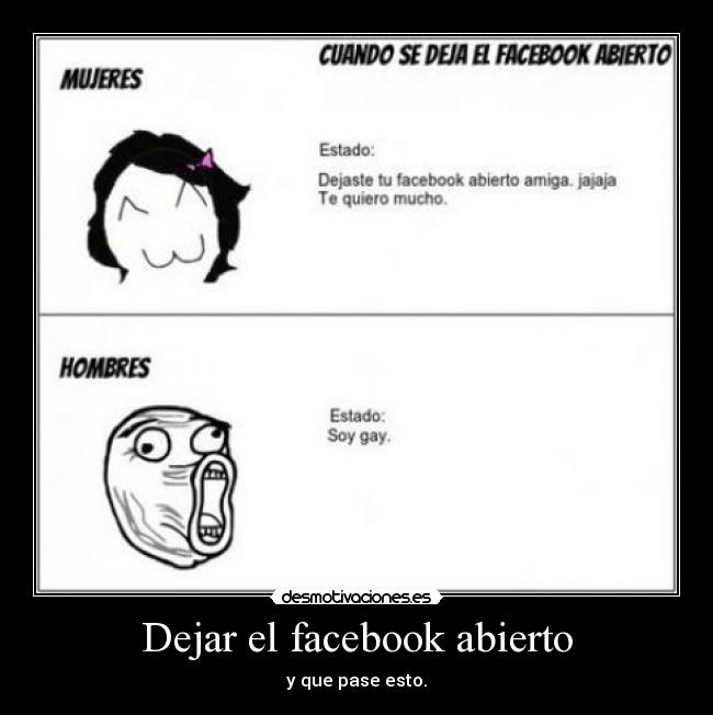 Dejar el facebook abierto -