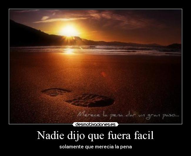 Nadie dijo que fuera facil - 