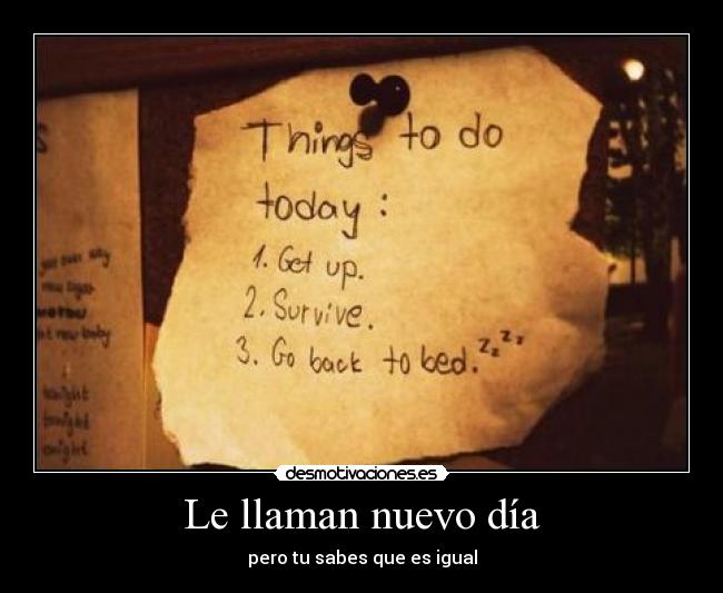 Le llaman nuevo día -