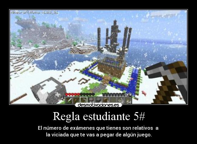 carteles minecraft manana tengo examen literatura desmotivaciones