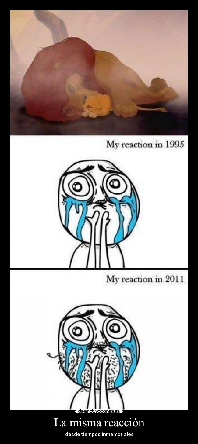 La misma reacción -