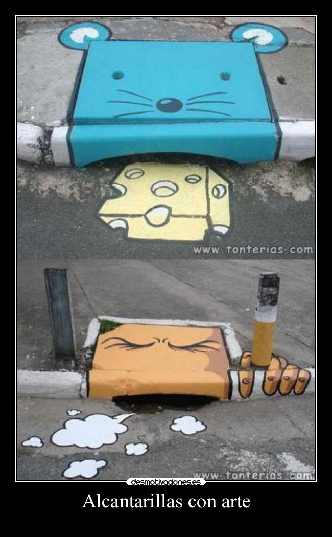 Alcantarillas con arte -