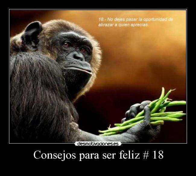 Consejos para ser feliz # 18 -