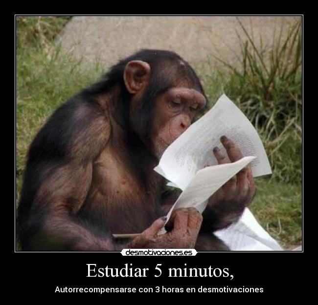 Estudiar 5 minutos, -