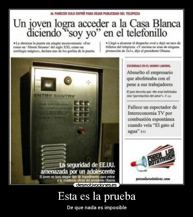 Esta es la prueba - De que nada es imposible