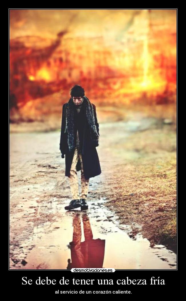 Se debe de tener una cabeza fría -