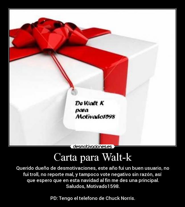 Carta para Walt-k -