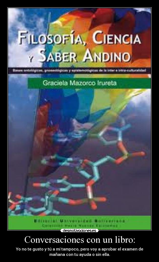 carteles conversaciones con libro desmotivaciones