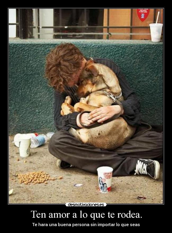 Ten amor a lo que te rodea. -