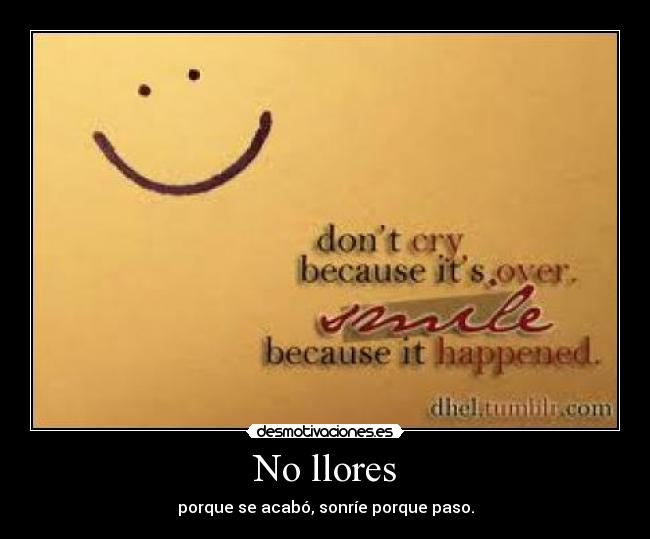 No llores -