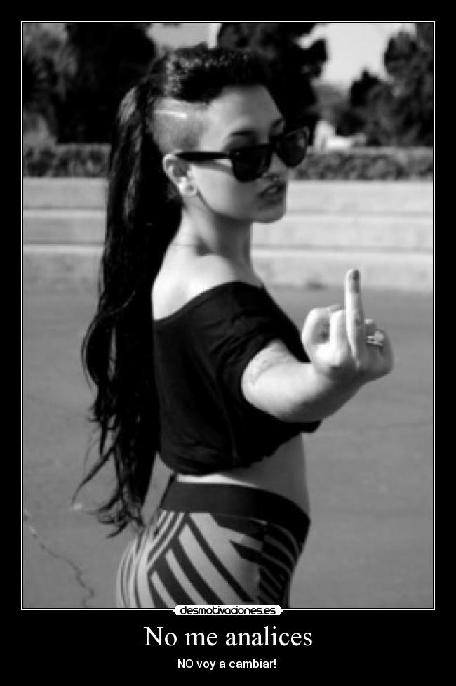 No me analices -