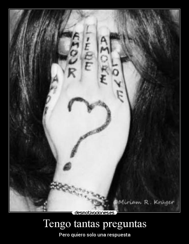 Tengo tantas preguntas - 
