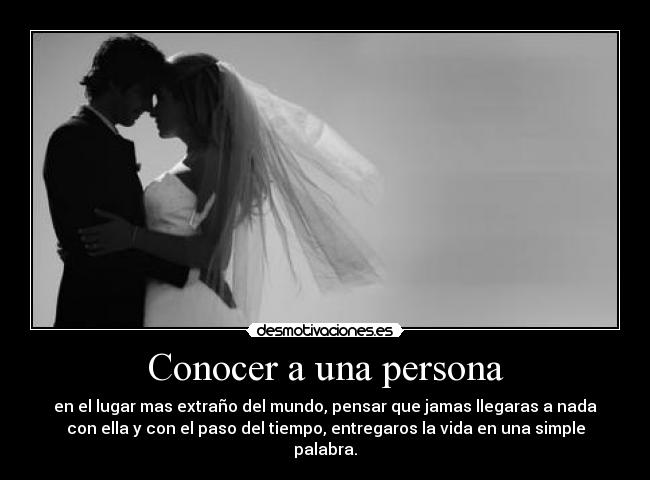 Conocer a una persona -