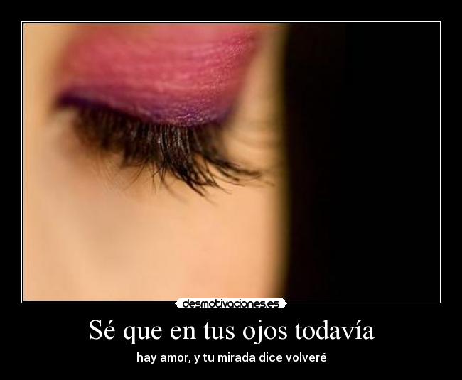 Sé que en tus ojos todavía - 
