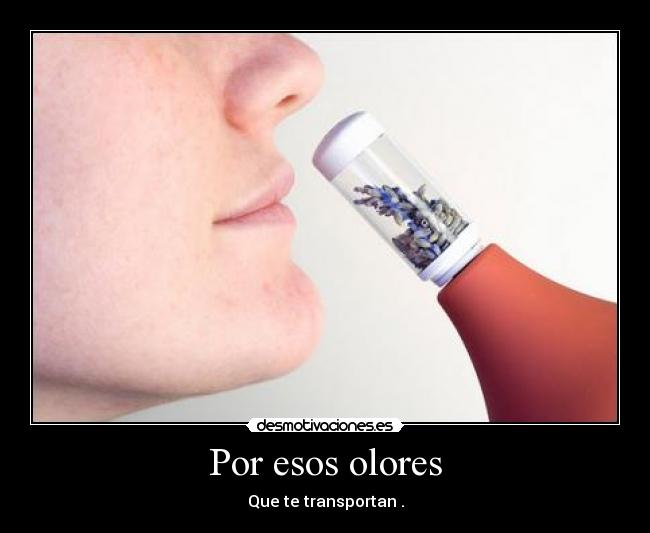 Por esos olores - Que te transportan .