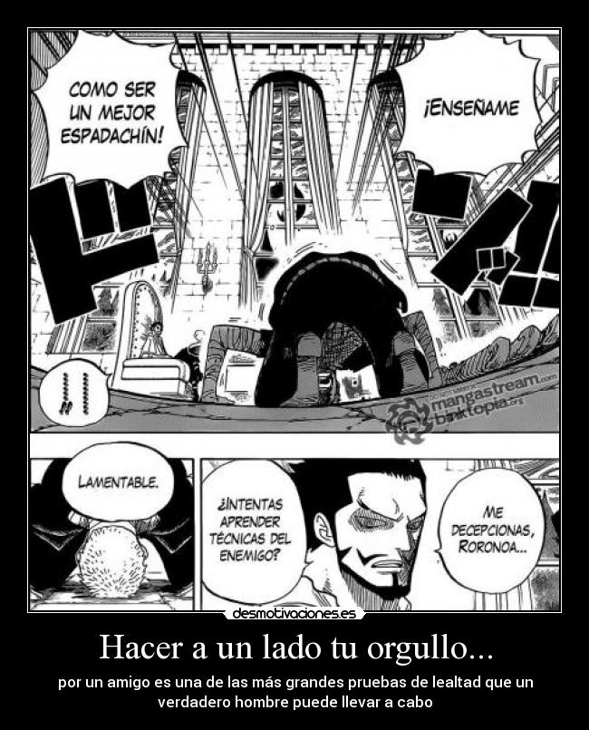 carteles anime zoro onepiece desmotivaciones