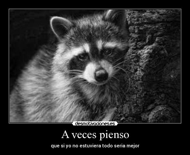 A veces pienso - que si yo no estuviera todo seria mejor