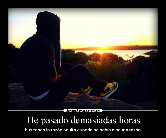 He pasado demasiadas horas -