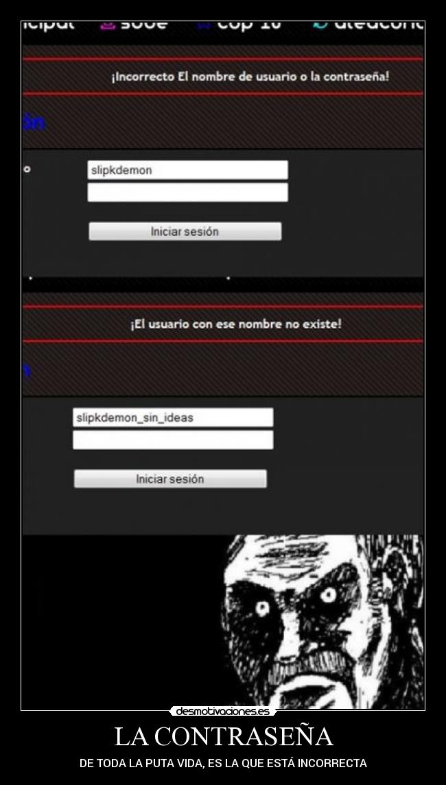 carteles usuario contrasena incorrecta complot walt desmotivaciones